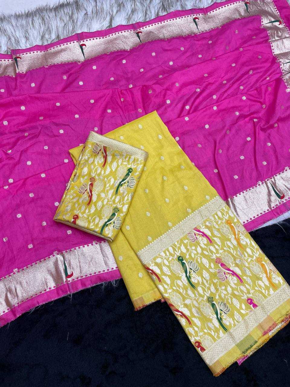 Ynf Tissue RIN124 Tissue Paithani Half saree Sarees Diwali Collections Festive Collections Wholesale Half Sarees Jacquard Saree Festive Sarees Manufacturer