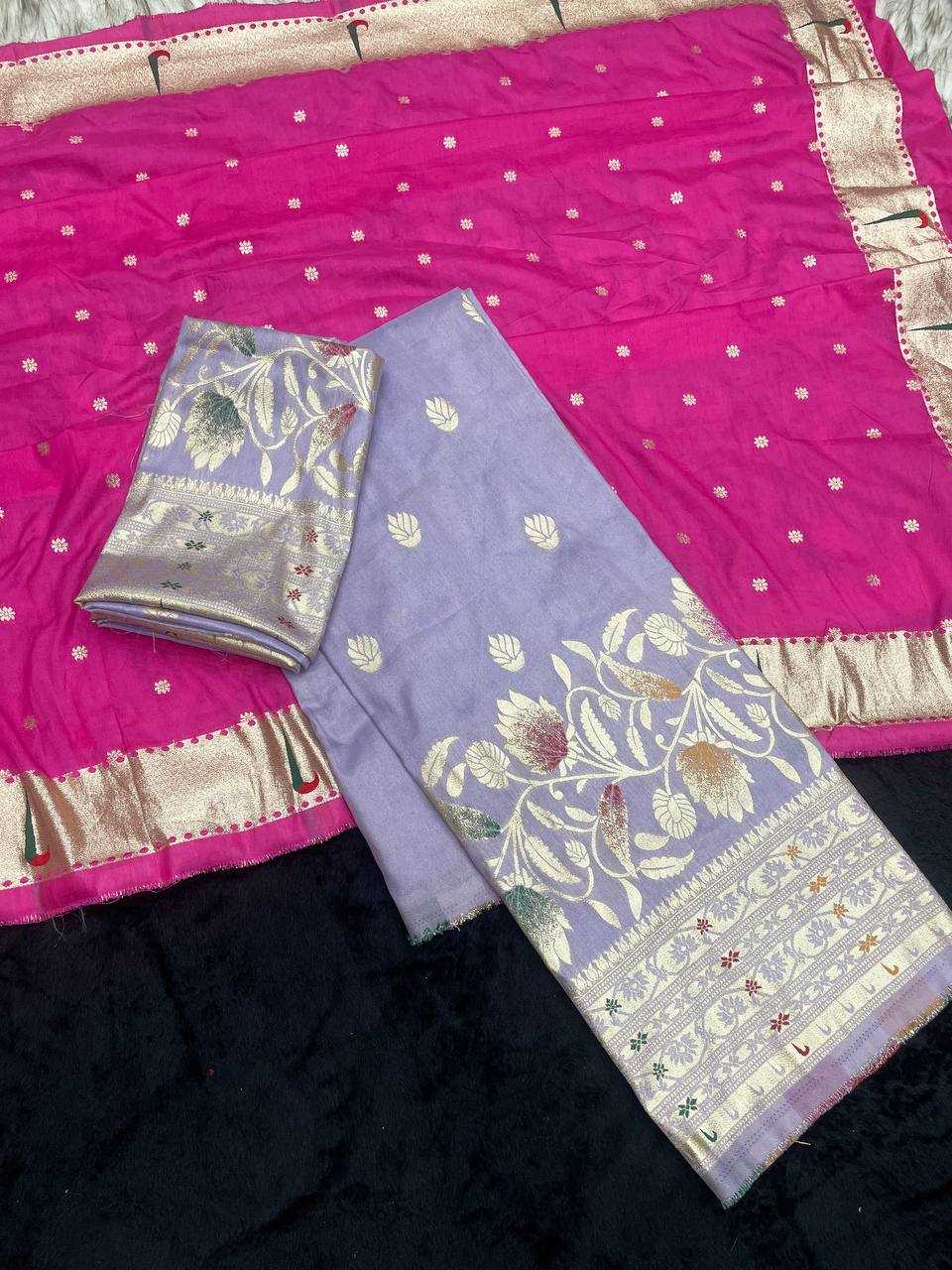 Ynf Tissue RIN124 Tissue Paithani Half saree Sarees Diwali Collections Festive Collections Wholesale Half Sarees Jacquard Saree Festive Sarees Manufacturer