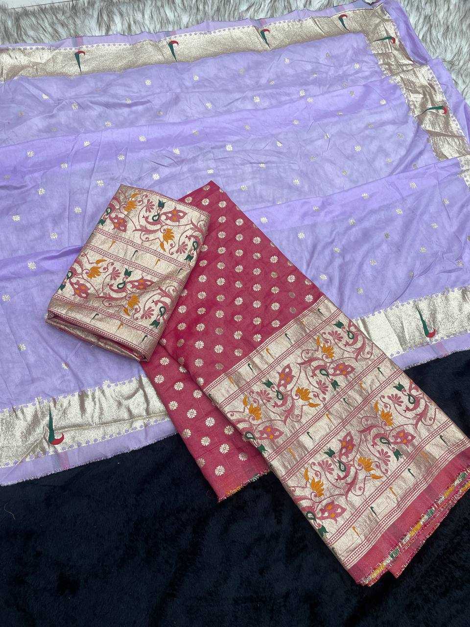 Ynf Tissue RIN124 Tissue Paithani Half saree Sarees Diwali Collections Festive Collections Wholesale Half Sarees Jacquard Saree Festive Sarees Manufacturer