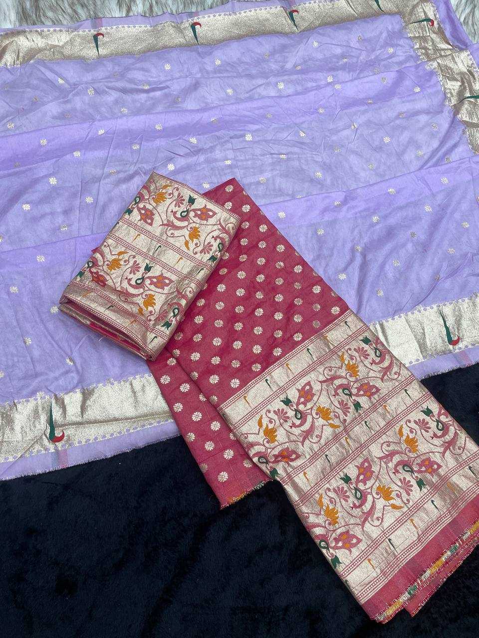 Ynf Tissue RIN124 Tissue Paithani Half saree Sarees Diwali Collections Festive Collections Wholesale Half Sarees Jacquard Saree Festive Sarees Manufacturer