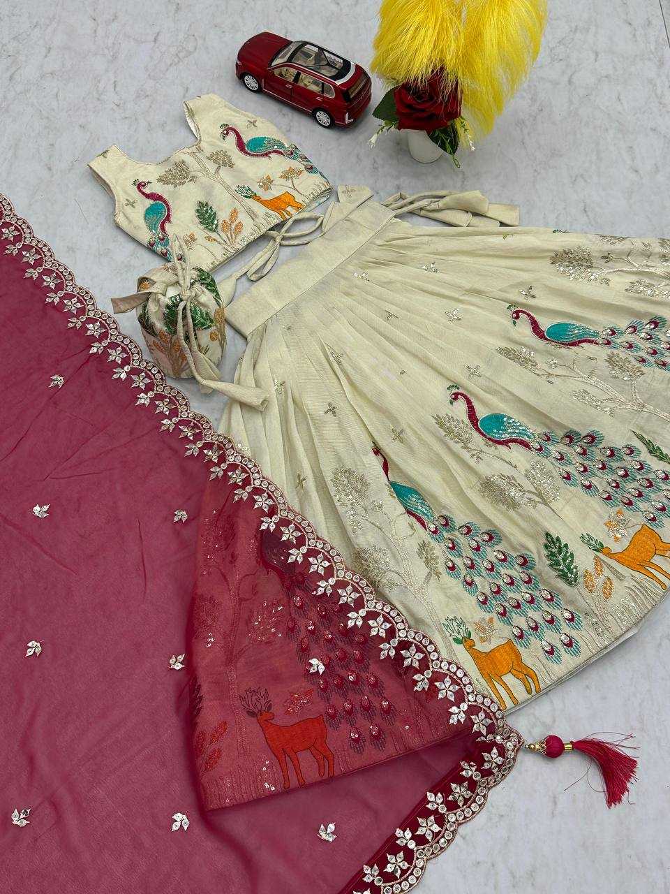 Ynf Tissue Silk KESH119 480 Kids Wear Wholesale Kids Lehenga Embroidered Frock Kids Designer Frock Manufacturer