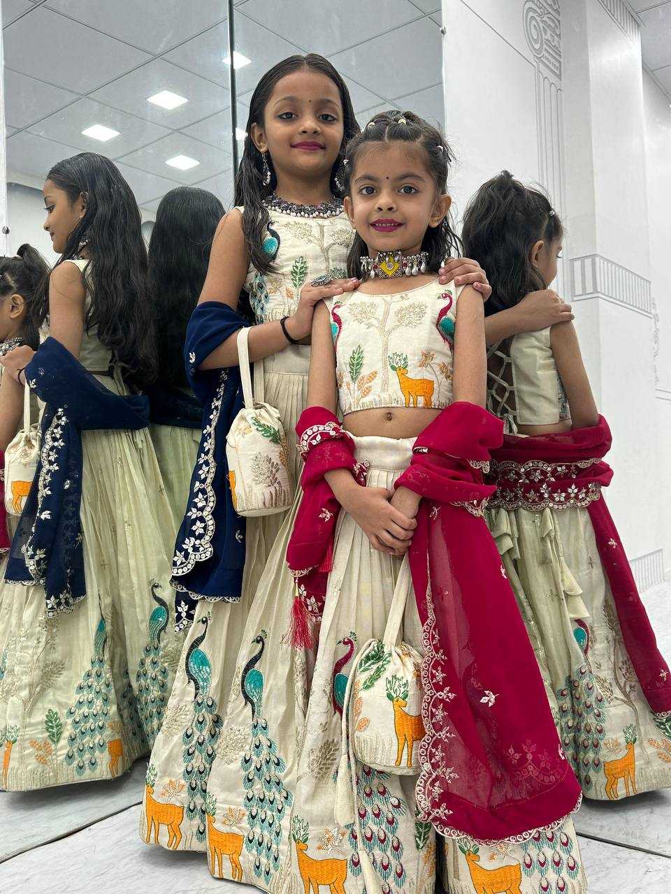 Ynf Tissue Silk KESH119 480 Kids Wear Wholesale Kids Lehenga Embroidered Frock Kids Designer Frock Manufacturer