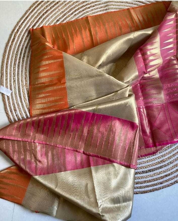 Ynf Tissue Silk KESH131 Temple Border Sarees Wholesale Tissue Silk Saree Traditional Sarees Festive Sarees Manufacturer