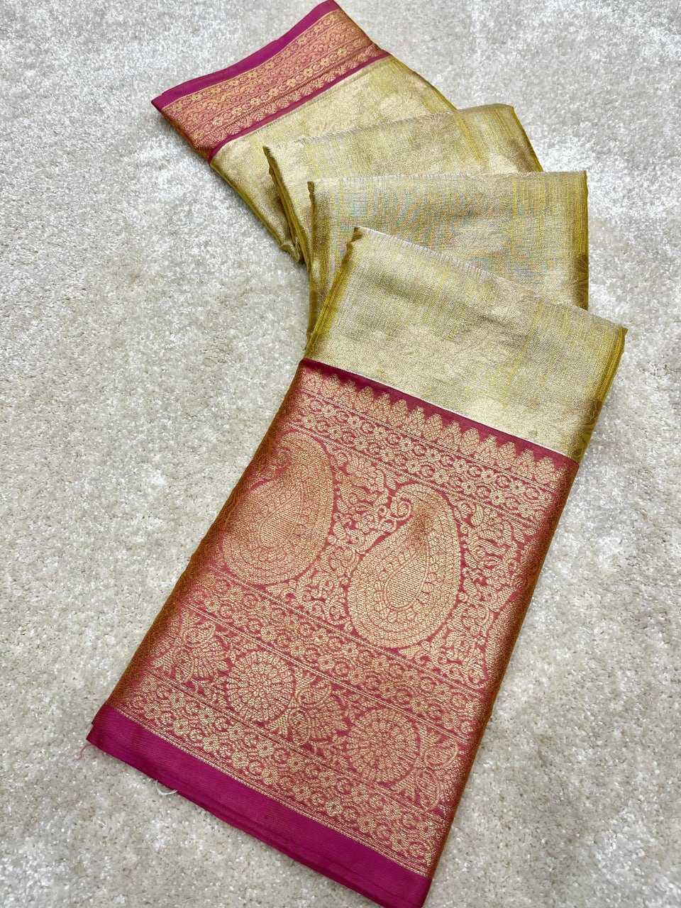 Ynf Tissue Silk RIN116 REW42 Silk Sarees Wholesale Kanjeevaram Sarees Tussar Silk Sarees Traditional Silk Sarees Manufacturer