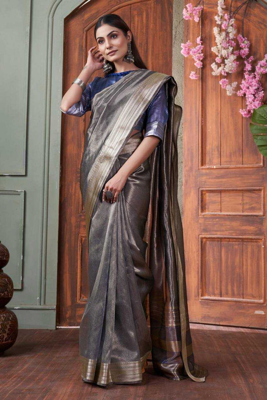 Ynf Tissue Silk RIN170 RUD01 Sarees Wholesale Tissue Silk Saree Jacquard Saree Sarees With Blouse Manufacturer