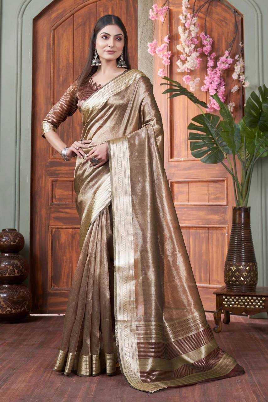 Ynf Tissue Silk RIN170 RUD01 Sarees Wholesale Tissue Silk Saree Jacquard Saree Sarees With Blouse Manufacturer