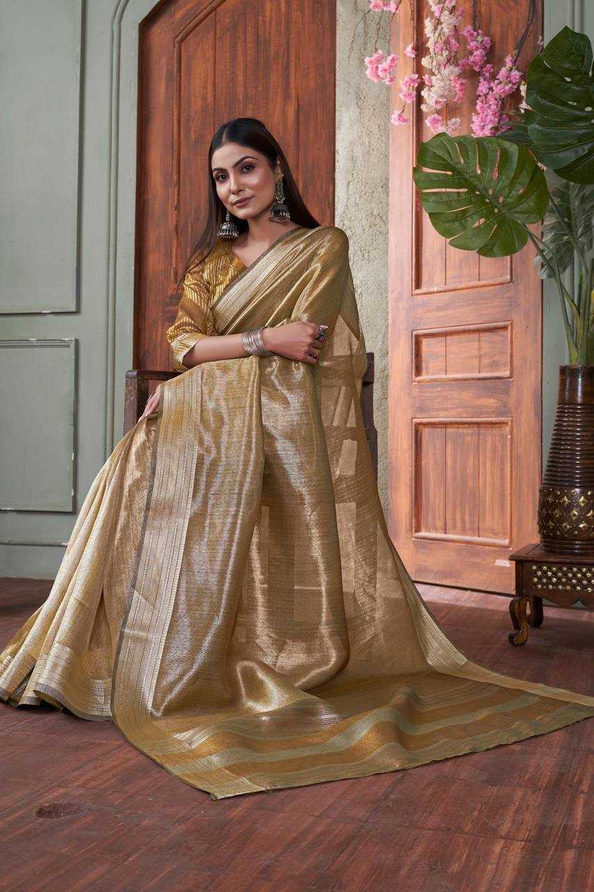 Ynf Tissue Silk RIN170 RUD01 Sarees Wholesale Tissue Silk Saree Jacquard Saree Sarees With Blouse Manufacturer