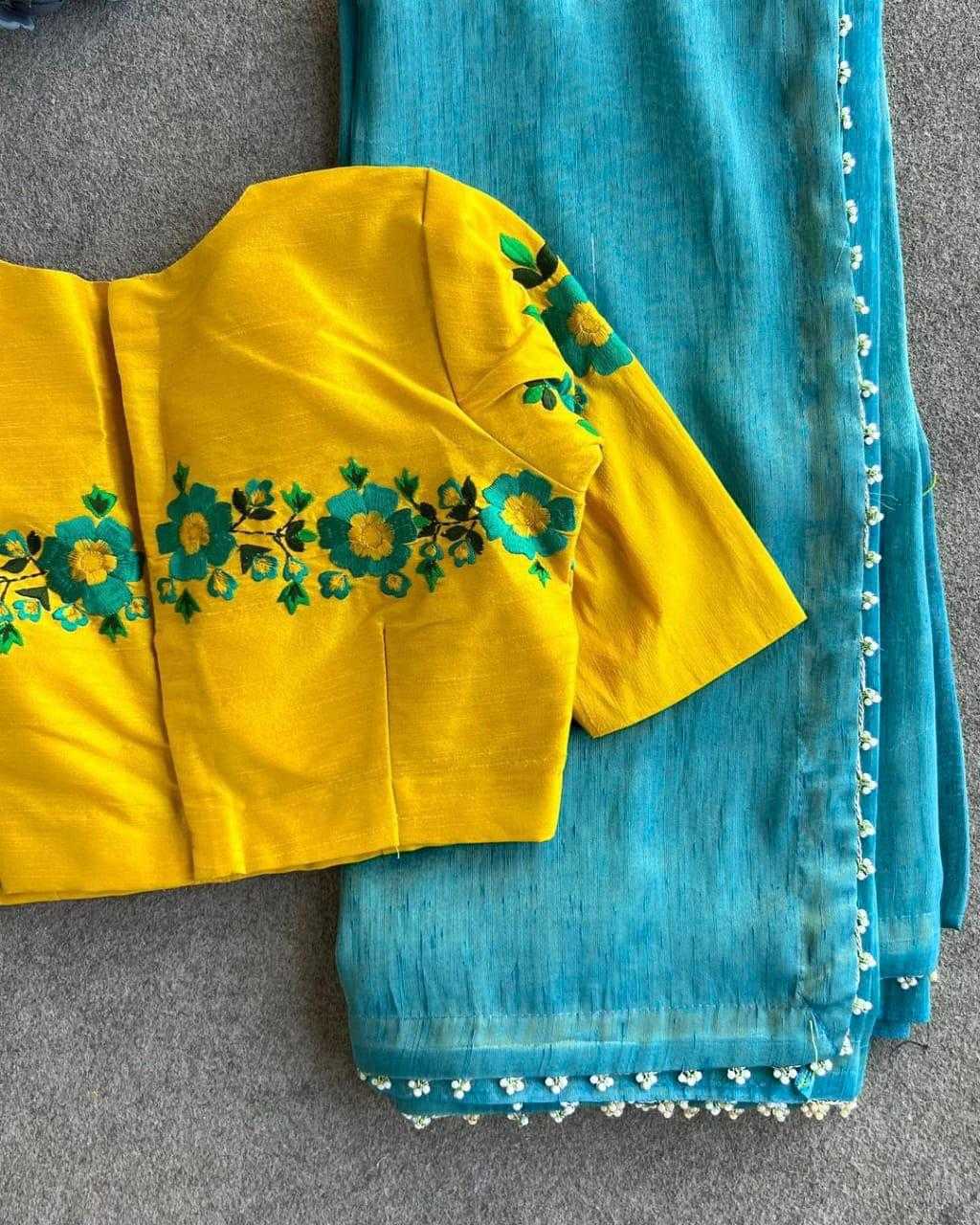 Ynf Tissue Silk RIN182 RUN06 Silk Sarees Wholesale Banarasi Silk Sarees Chanderi Silk Sarees Embroidered Silk Sarees Manufacturer