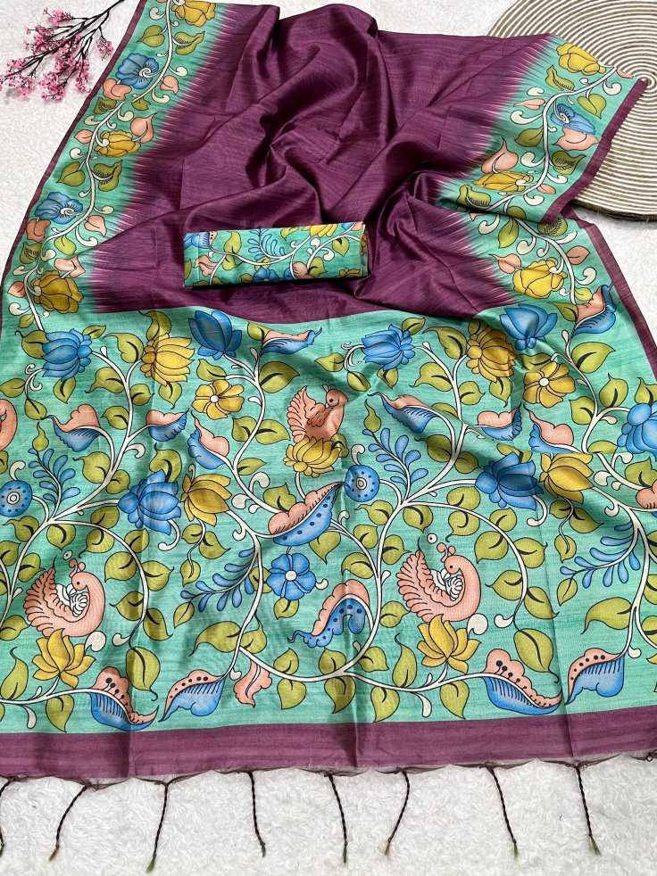 Ynf Tussar Silk KESH165 KAJAL LOTUS Silk Sarees Wholesale Soft Silk Sarees Tussar Silk Sarees Printed Silk Saree Manufacturer