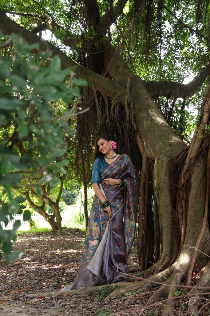 Ynf Tussar Silk KESH165 KAJAL TREE Silk Sarees Wholesale Soft Silk Sarees Tussar Silk Sarees Traditional Silk Sarees Manufacturer