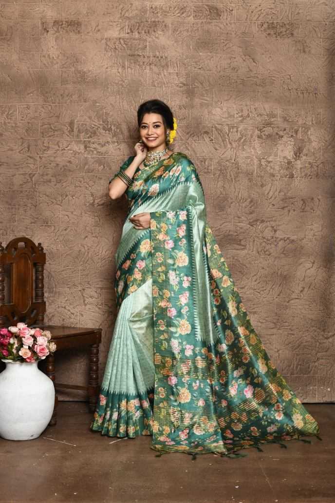 Ynf Tussar Silk KESH165 SONAL FLOWER Silk Sarees Wholesale Soft Silk Sarees Tussar Silk Sarees Silk Sarees For Weddings Manufacturer