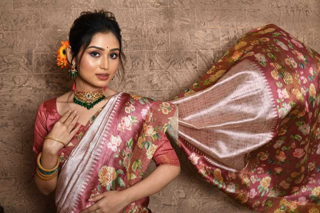 Ynf Tussar Silk KESH165 SONAL FLOWER Silk Sarees Wholesale Soft Silk Sarees Tussar Silk Sarees Silk Sarees For Weddings Manufacturer