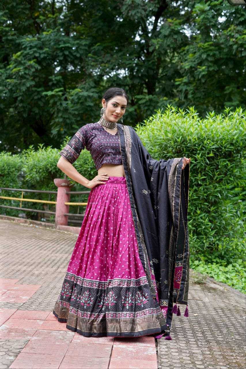 Ynf Tussar Silk KESH187 Tree bandhni Lehengas Wholesale Traditional Lehenga Silk Lehenga Printed Lehenga Manufacturer