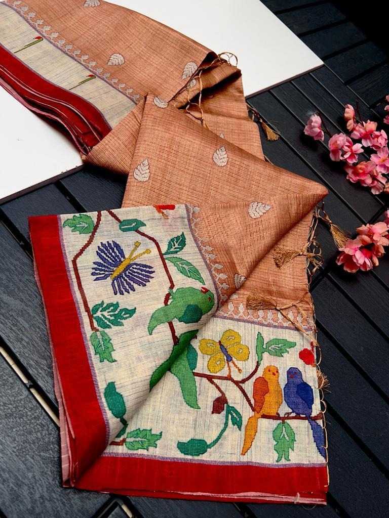 Ynf Tussar Silk RIN101 ANT28 Sarees Diwali Collections Wedding Collections Wholesale Designer Sarees Kalamkari Sarees Tussar Sarees Manufacturer