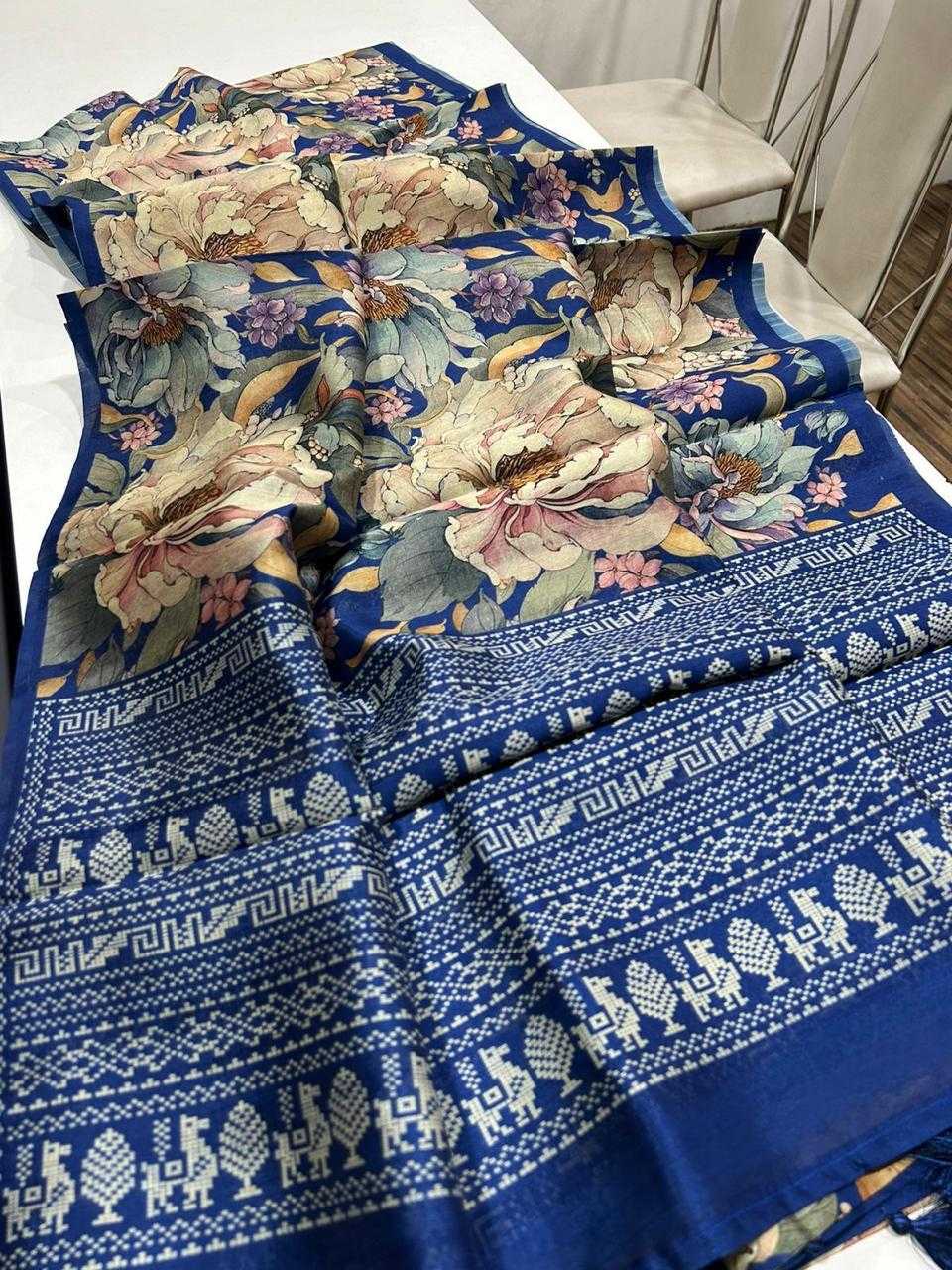 Ynf Tussar Silk RIN101 ANT62 Sarees Rakhi Collections Festive Collections Wholesale Printed Sarees Kalamkari Sarees Tussar Sarees Manufacturer