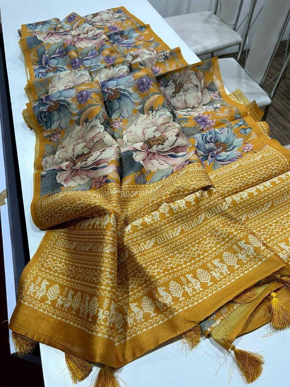 Ynf Tussar Silk RIN101 ANT62 Sarees Rakhi Collections Festive Collections Wholesale Printed Sarees Kalamkari Sarees Tussar Sarees Manufacturer