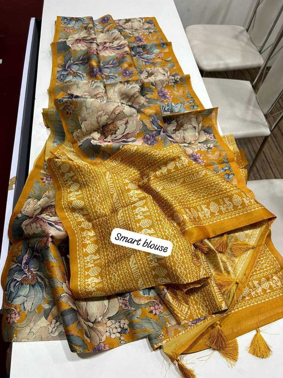 Ynf Tussar Silk RIN101 ANT62 Sarees Rakhi Collections Festive Collections Wholesale Printed Sarees Kalamkari Sarees Tussar Sarees Manufacturer