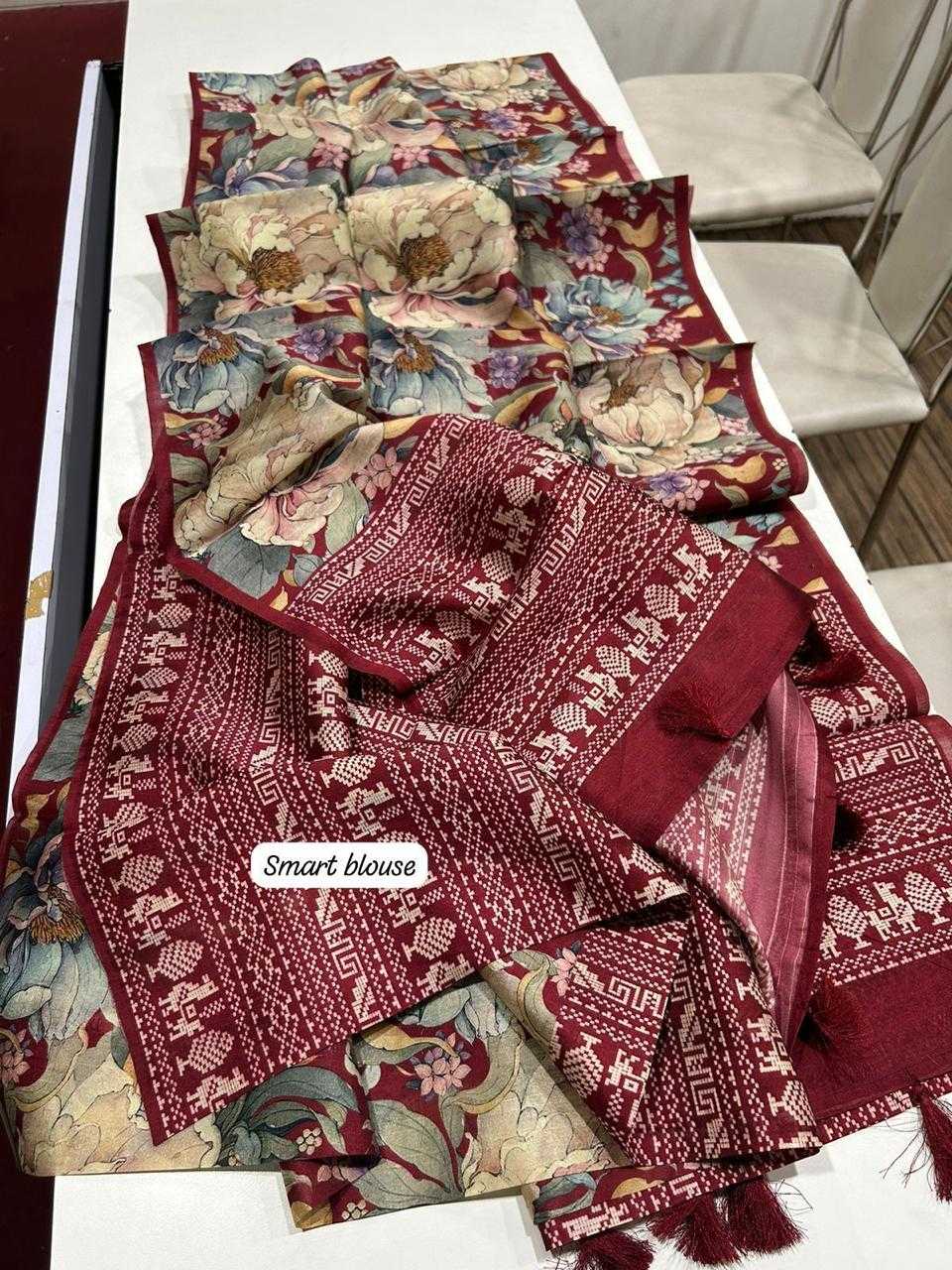 Ynf Tussar Silk RIN101 ANT62 Sarees Rakhi Collections Festive Collections Wholesale Printed Sarees Kalamkari Sarees Tussar Sarees Manufacturer