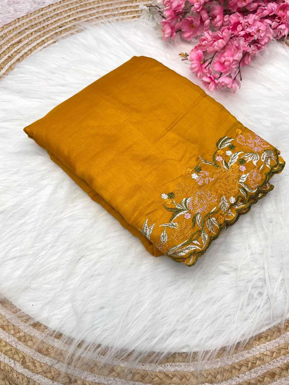 Ynf Tussar Silk RIN143 370 Sarees Diwali Collections Festive Collections Wholesale Embroidered Sarees Viscose Saree Tussar Sarees Manufacturer