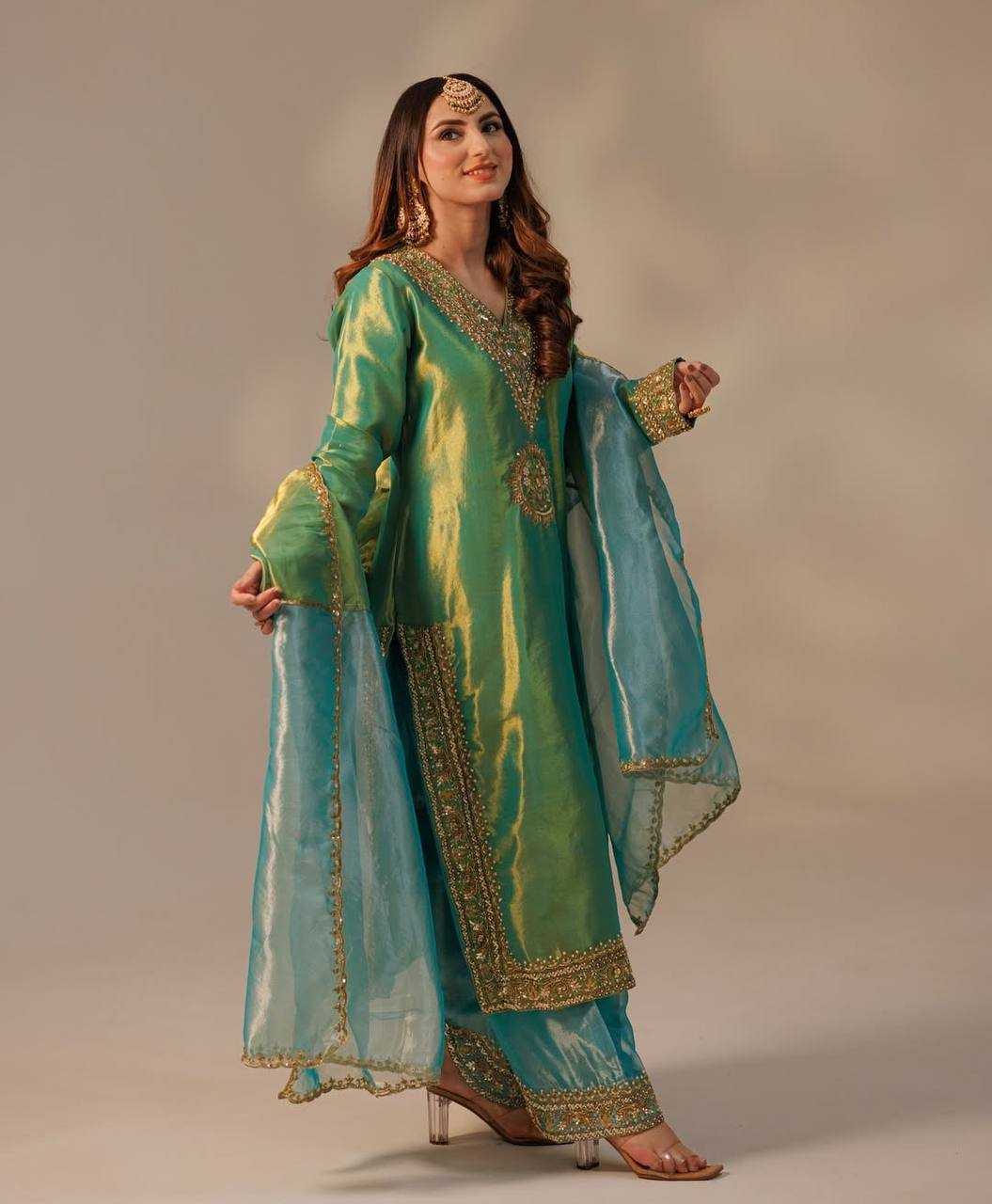 Ynf Twill Net KESH159 1323 Suits & Dresses Islamic Clothing Wedding Collections Wholesale Embroidery Suits Palazzo Suit Net Suit Manufacturer