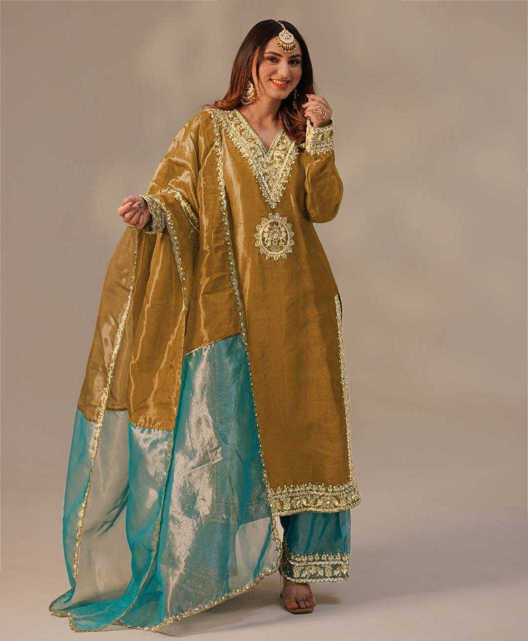 Ynf Twill Net KESH159 1323 Suits & Dresses Islamic Clothing Wedding Collections Wholesale Embroidery Suits Palazzo Suit Net Suit Manufacturer