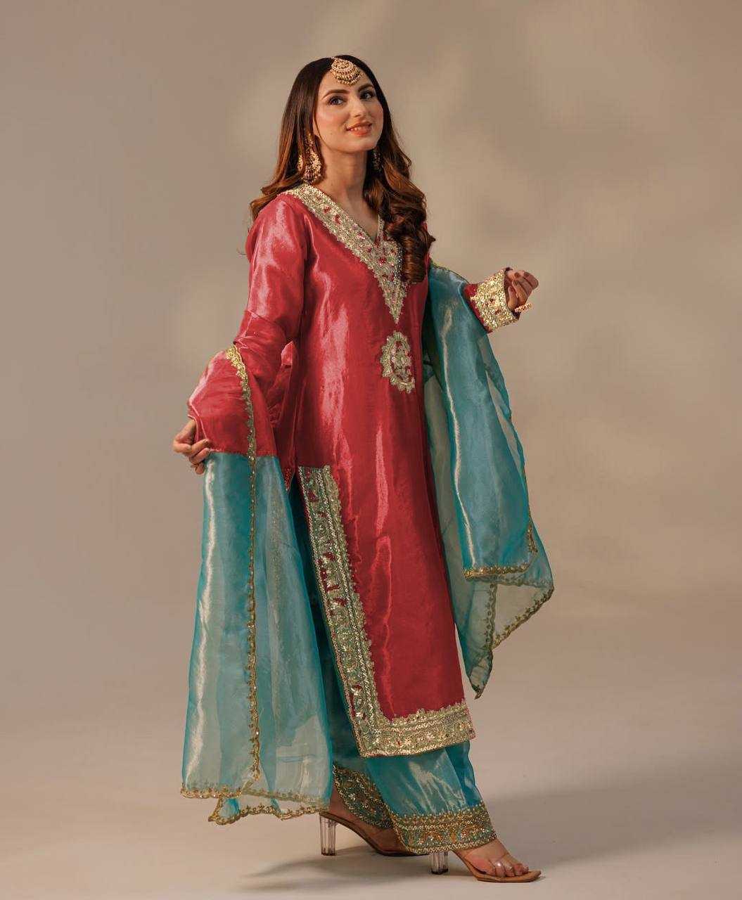 Ynf Twill Net KESH159 1323 Suits & Dresses Islamic Clothing Wedding Collections Wholesale Embroidery Suits Palazzo Suit Net Suit Manufacturer