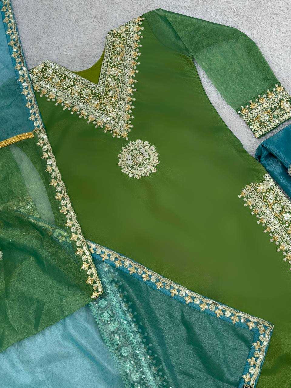 Ynf Twill Net KESH159 1323 Suits & Dresses Islamic Clothing Wedding Collections Wholesale Embroidery Suits Palazzo Suit Net Suit Manufacturer