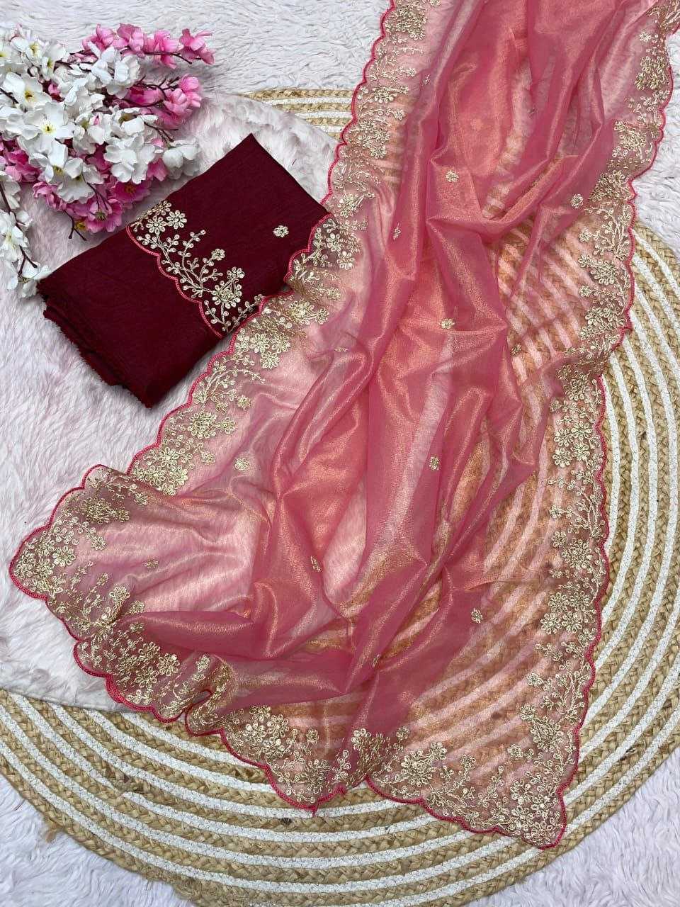 Ynf Twill Net RIN143 505 Sarees Diwali Collections Festive Collections Wholesale Net Sarees Cutwork Saree Sarees With Blouse Manufacturer