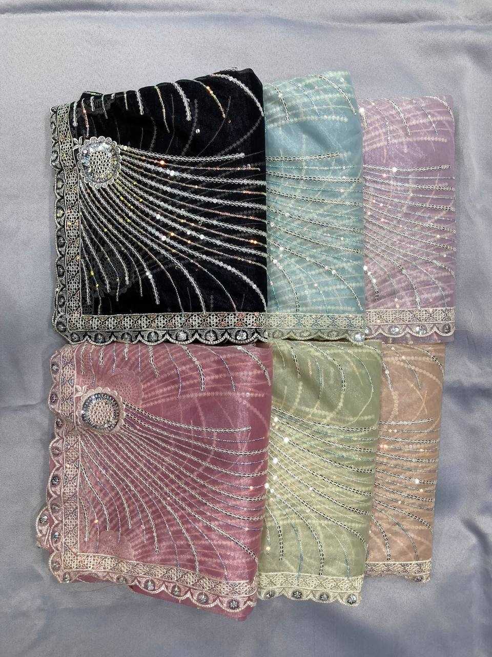 Ynf Twill Net RIN188 Kohinoor1 Sarees Wholesale Net Sarees Sequin Sarees Embroidered Sarees Manufacturer