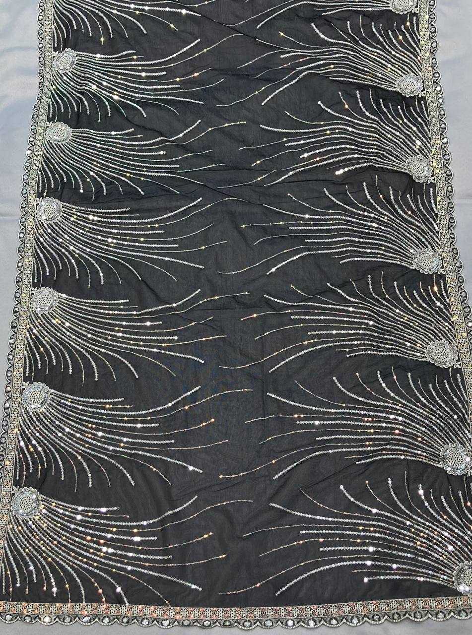 Ynf Twill Net RIN188 Kohinoor1 Sarees Wholesale Net Sarees Sequin Sarees Embroidered Sarees Manufacturer