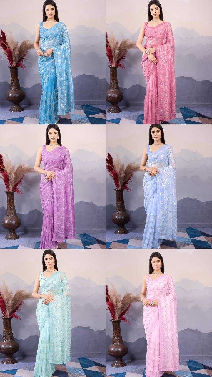 Ynf Twill Net RIN188 Kohinoor2 Sarees Wholesale Net Sarees Embroidered Sarees Cutwork Saree Manufacturer