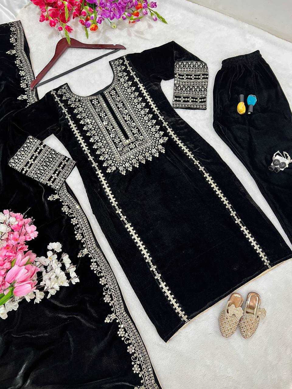 Ynf Velvet KESH123 5017 Suits & Dresses Wholesale Velvet Suits Embroidery Suits Designer Suits Manufacturer