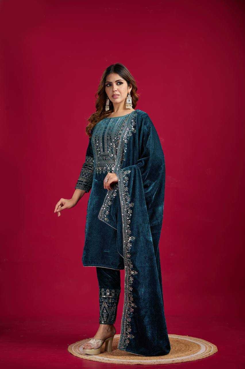 Ynf Velvet KESH123 5017 Suits & Dresses Wholesale Velvet Suits Embroidery Suits Designer Suits Manufacturer