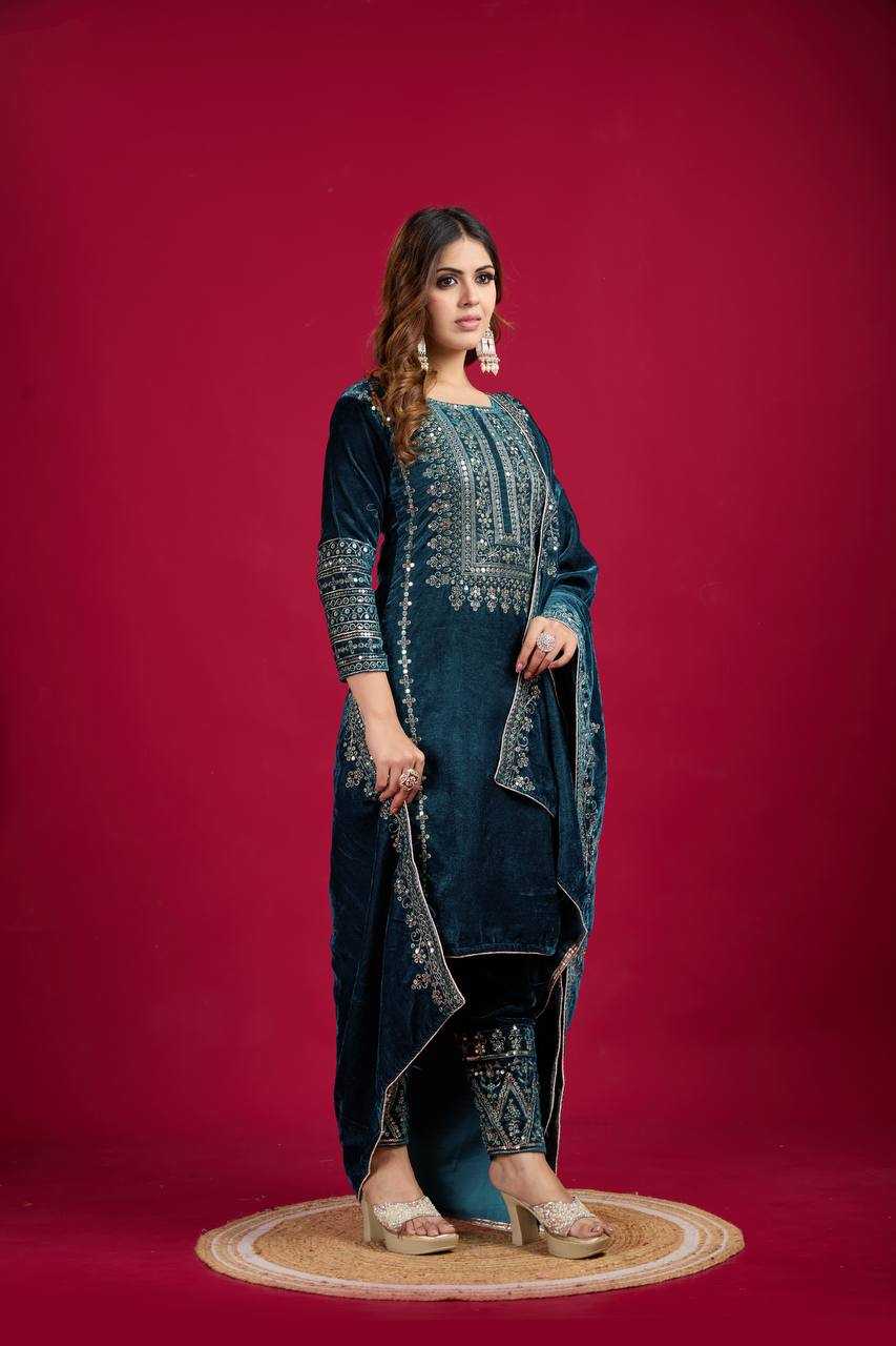 Ynf Velvet KESH123 5017 Suits & Dresses Wholesale Velvet Suits Embroidery Suits Designer Suits Manufacturer