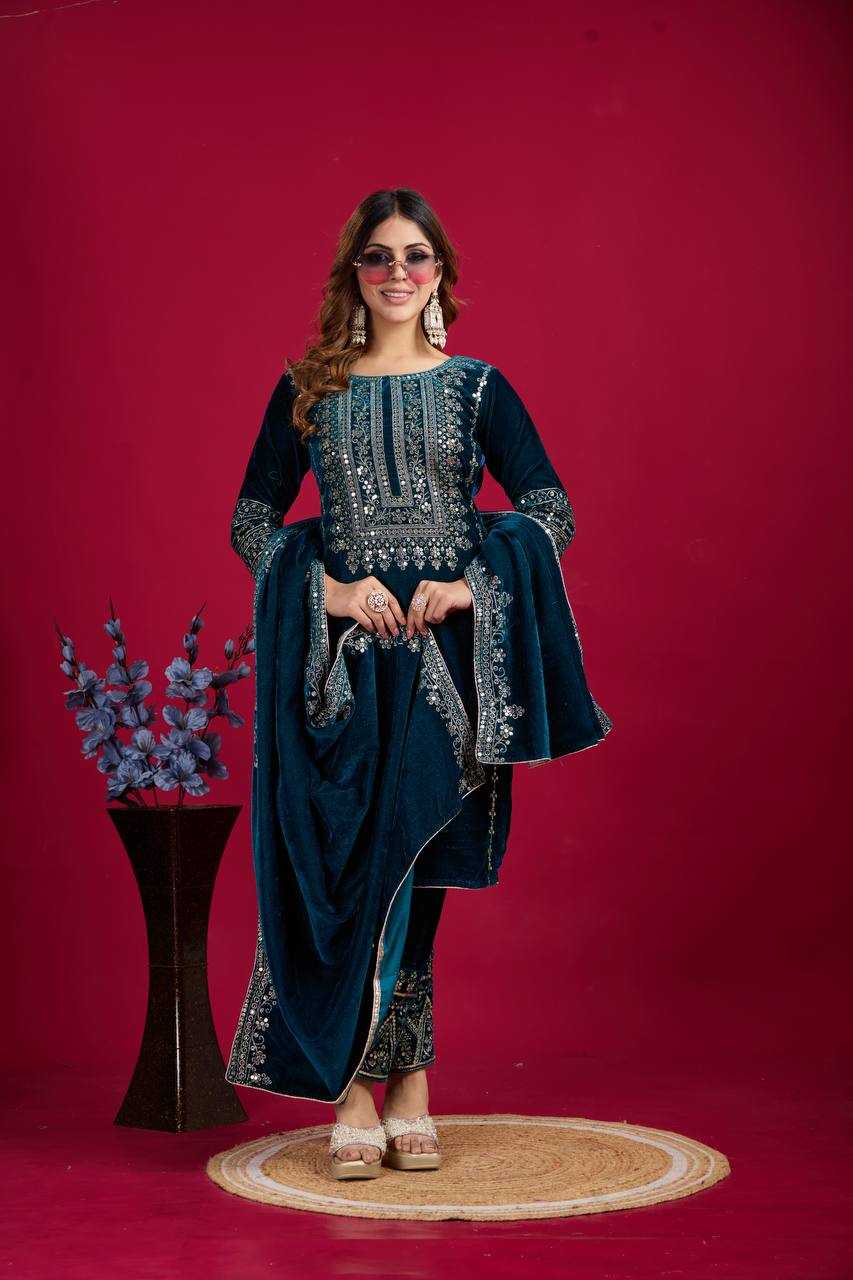 Ynf Velvet KESH123 5017 Suits & Dresses Wholesale Velvet Suits Embroidery Suits Designer Suits Manufacturer