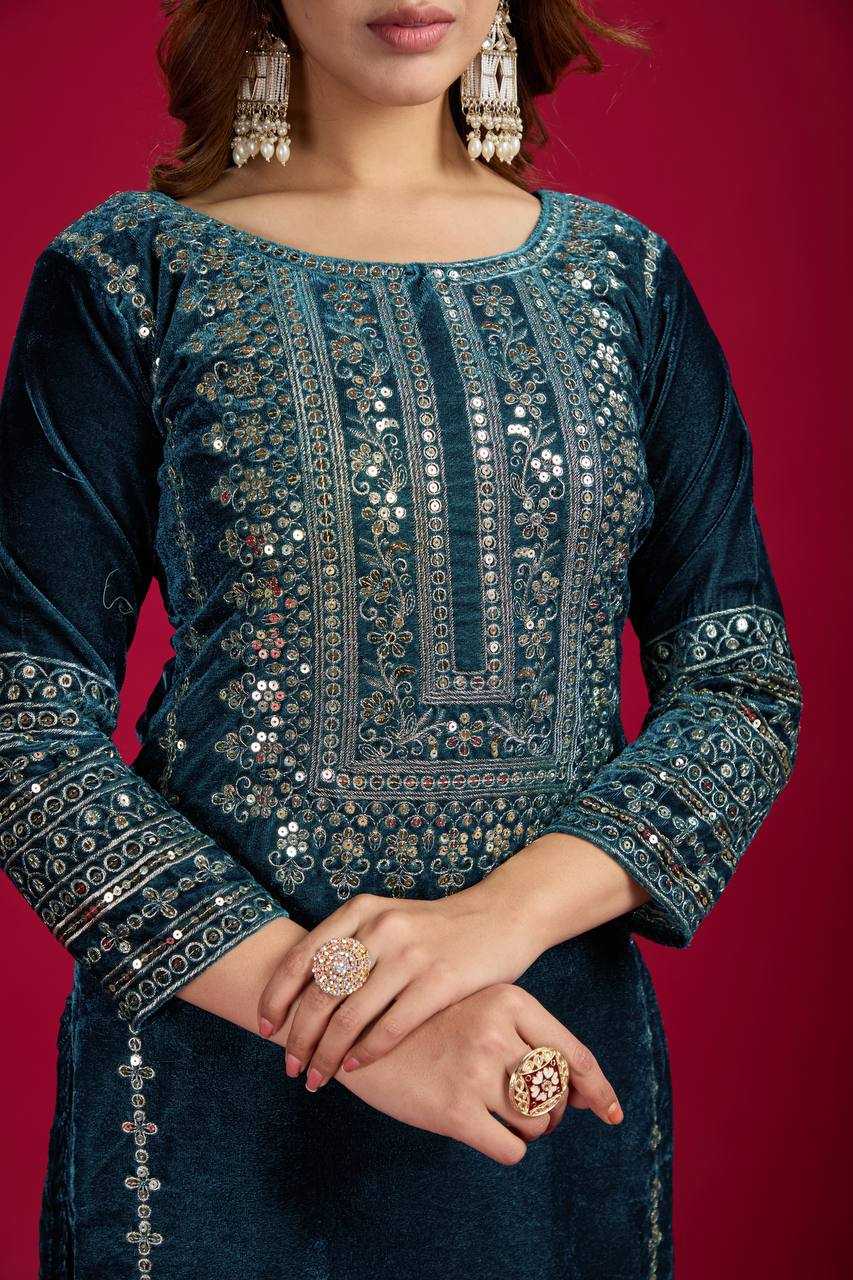 Ynf Velvet KESH123 5017 Suits & Dresses Wholesale Velvet Suits Embroidery Suits Designer Suits Manufacturer