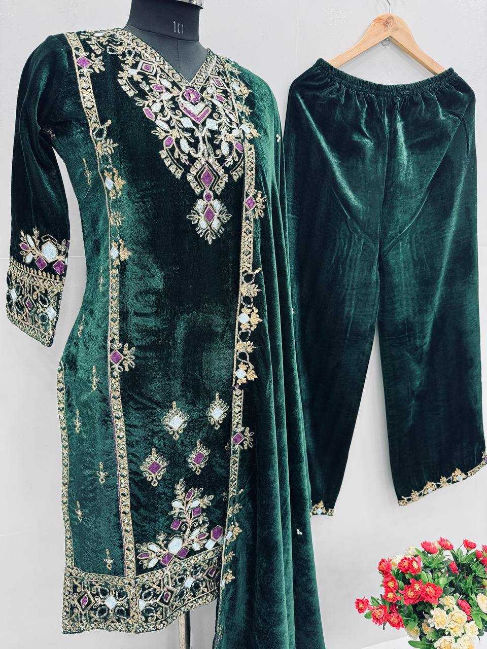 Ynf Velvet KESH139 1660 Suits & Dresses Wholesale Velvet Suits Party wear suits Designer Suits Manufacturer