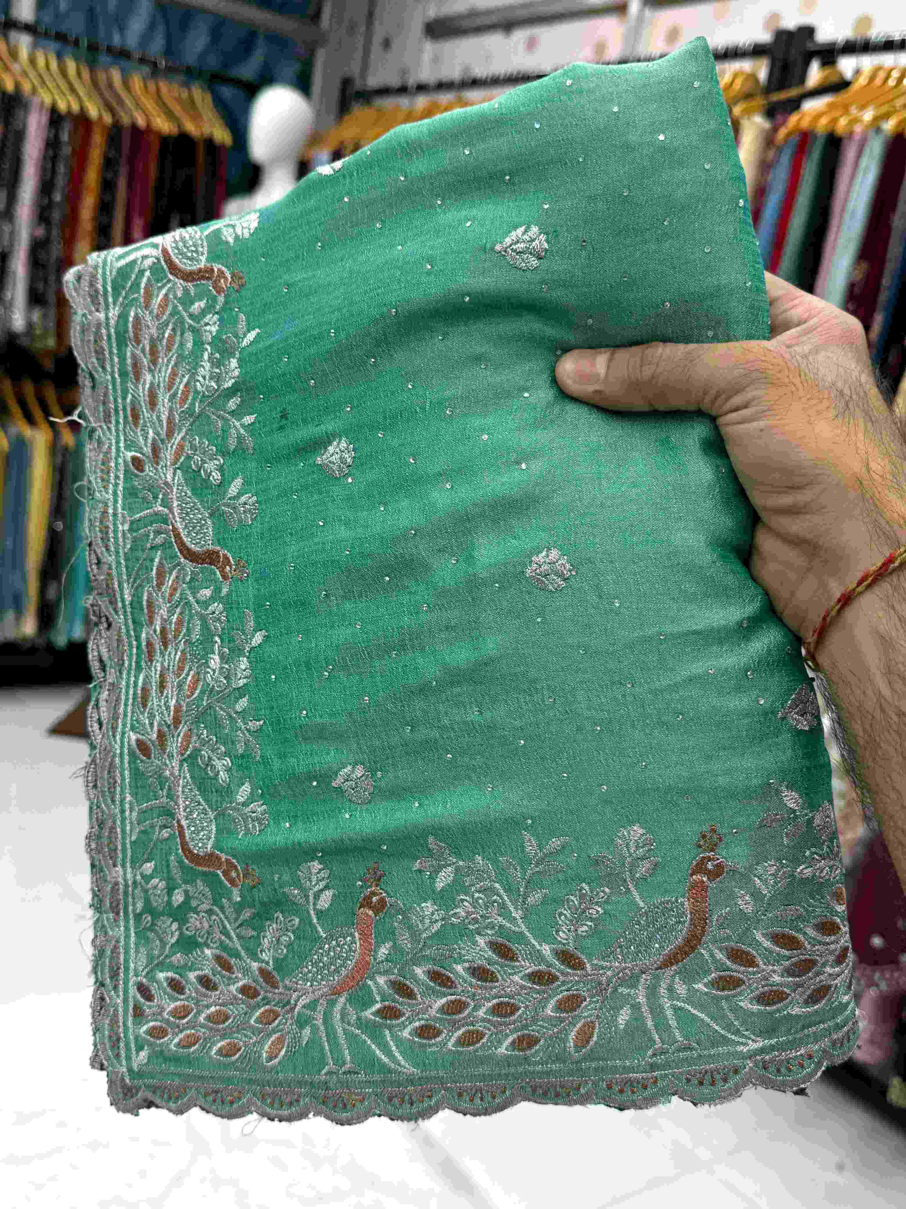 Ynf Vichitra Silk KESH114 3785 Silk Sarees Wedding Collections Festive Collections Wholesale Fancy Silk Sarees Embroidered Silk Sarees Silk Sarees With Stone Work Manufacturer