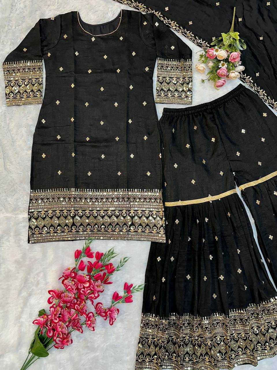 Ynf Vichitra Silk KESH147 217 Suits & Dresses Wholesale Sharara Salwar Suits Embroidery Suits Designer Suits Manufacturer