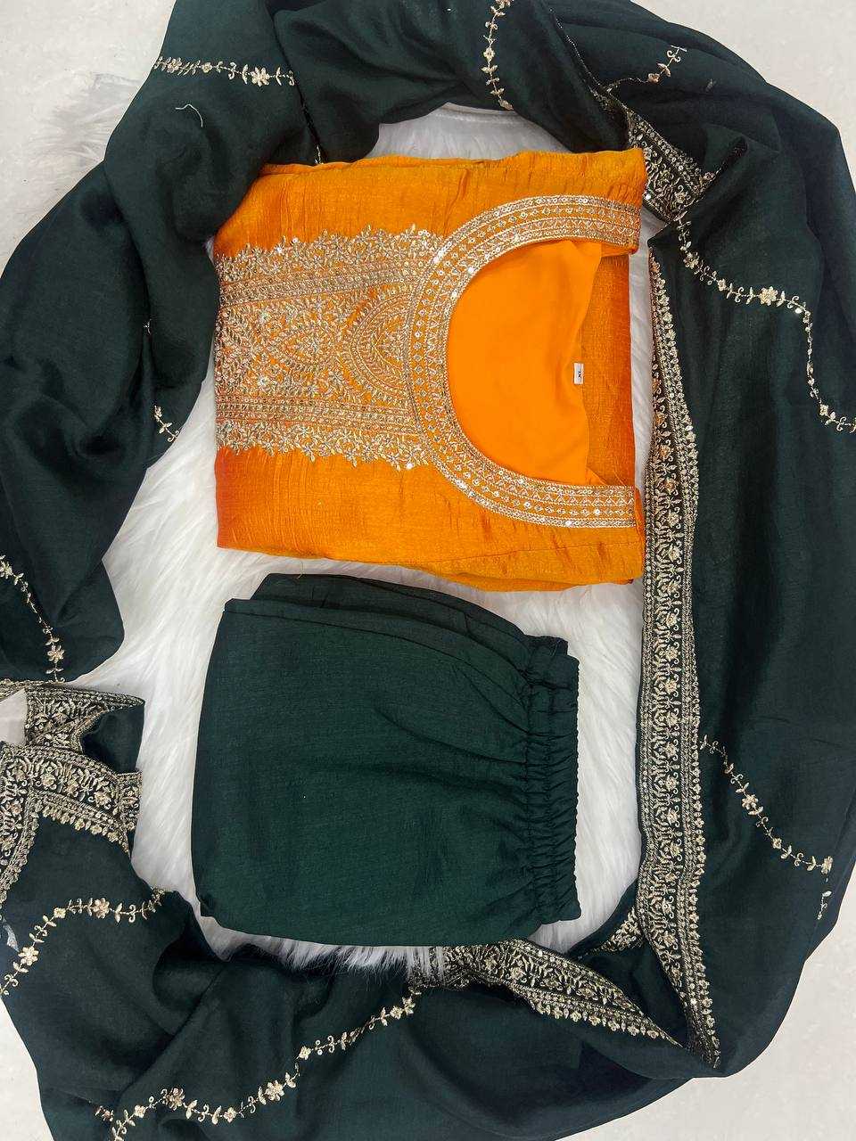 Ynf Vichitra Silk RIN125 KALINI Suits & Dresses Wedding Collections Festive Collections Wholesale Ladies Suits Embroidery Suits Wedding Outfits Manufacturer