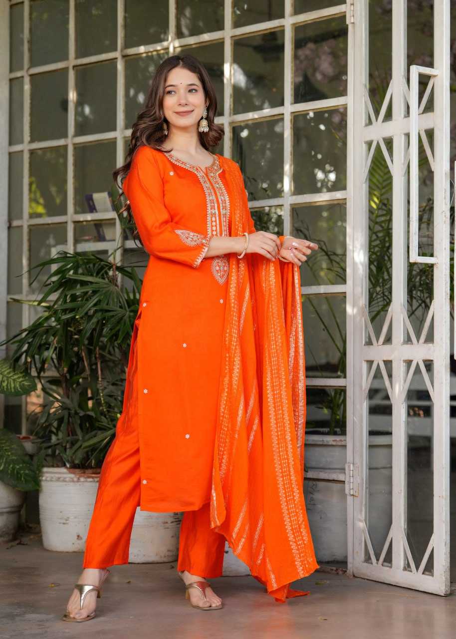 Ynf Viscose Chanderi KESH402 6010 Suits & Dresses Wholesale Embroidery Suits Ladies Salwar Suits Designer Suits Manufacturer