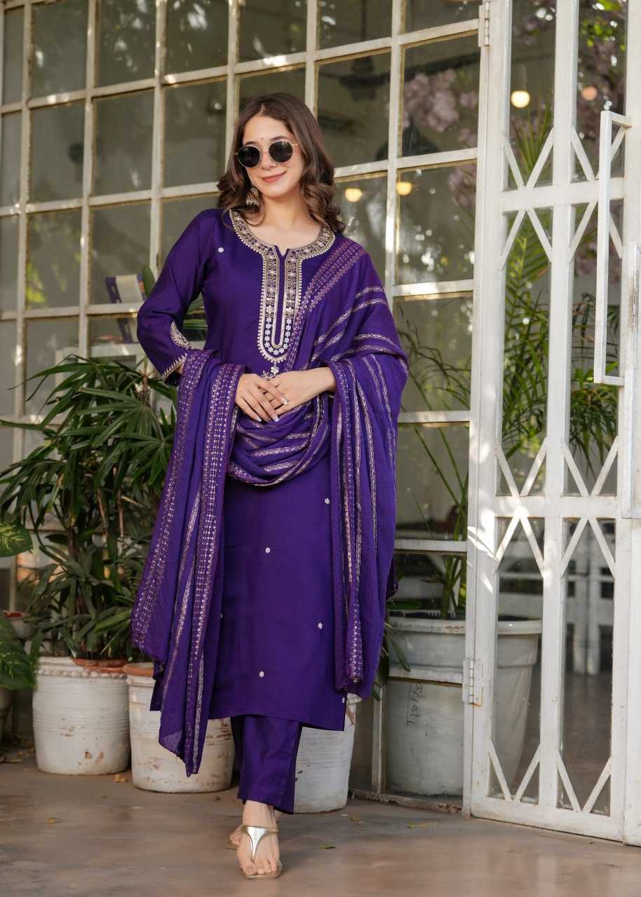 Ynf Viscose Chanderi KESH402 6010 Suits & Dresses Wholesale Embroidery Suits Ladies Salwar Suits Designer Suits Manufacturer