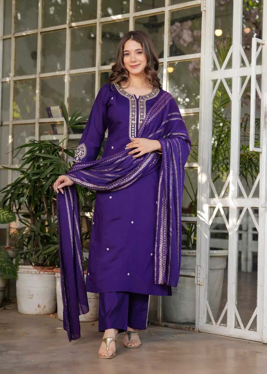 Ynf Viscose Chanderi KESH402 6010 Suits & Dresses Wholesale Embroidery Suits Ladies Salwar Suits Designer Suits Manufacturer