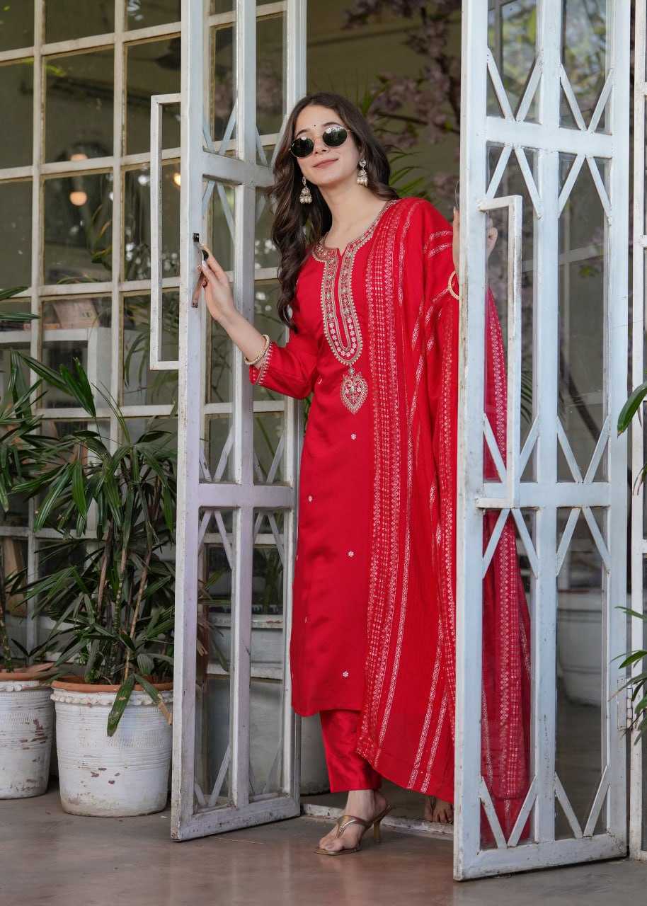 Ynf Viscose Chanderi KESH402 6010 Suits & Dresses Wholesale Embroidery Suits Ladies Salwar Suits Designer Suits Manufacturer