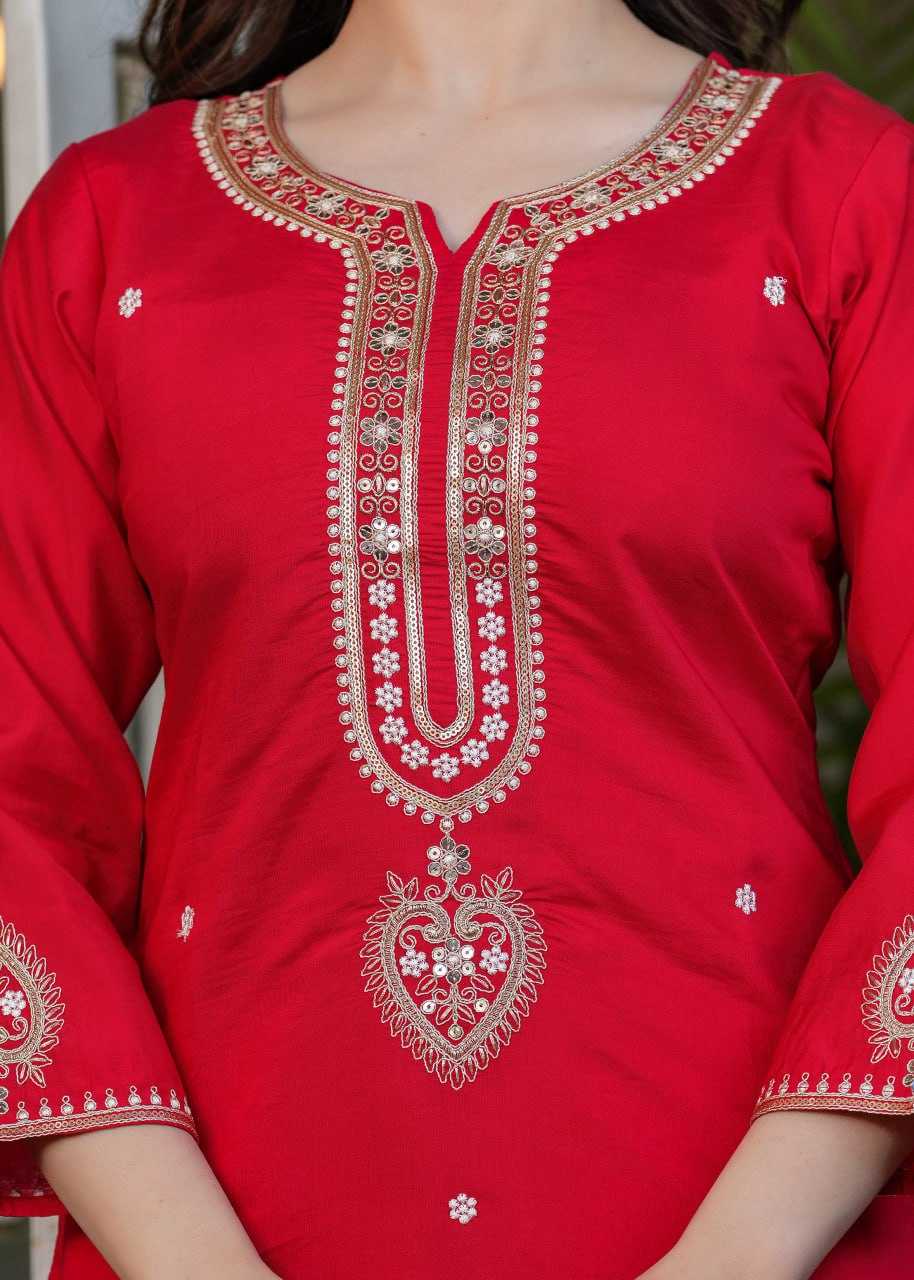 Ynf Viscose Chanderi KESH402 6010 Suits & Dresses Wholesale Embroidery Suits Ladies Salwar Suits Designer Suits Manufacturer