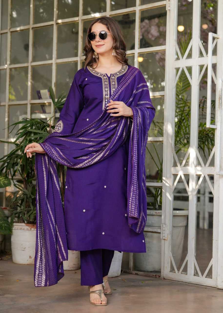 Ynf Viscose Chanderi KESH402 6010 Suits & Dresses Wholesale Embroidery Suits Ladies Salwar Suits Designer Suits Manufacturer