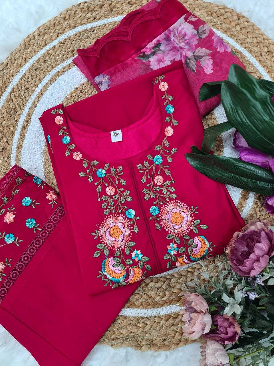 Ynf Viscose Chanderi RIN174 ANCHAL Suits & Dresses Wedding Collections Festive Collections Wholesale Embroidery Suits Chanderi Suit Wedding Outfits Manufacturer