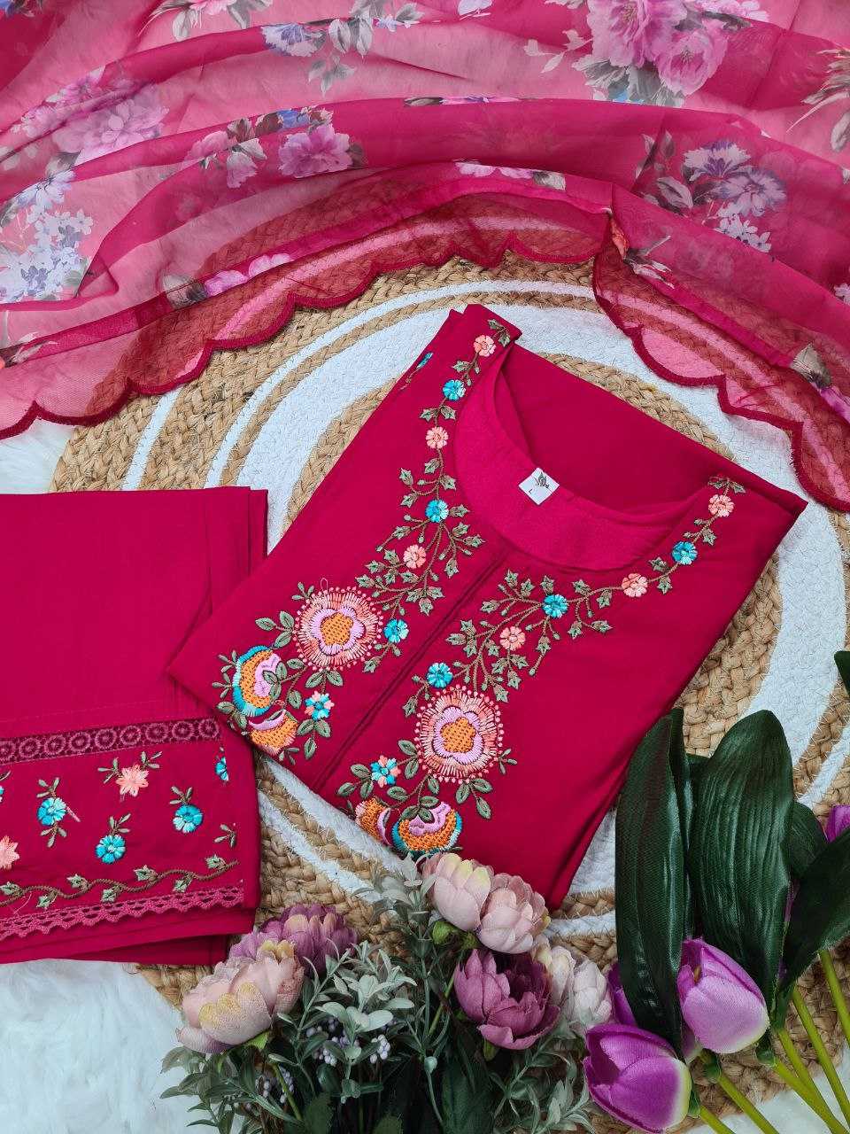 Ynf Viscose Chanderi RIN174 ANCHAL Suits & Dresses Wedding Collections Festive Collections Wholesale Embroidery Suits Chanderi Suit Wedding Outfits Manufacturer