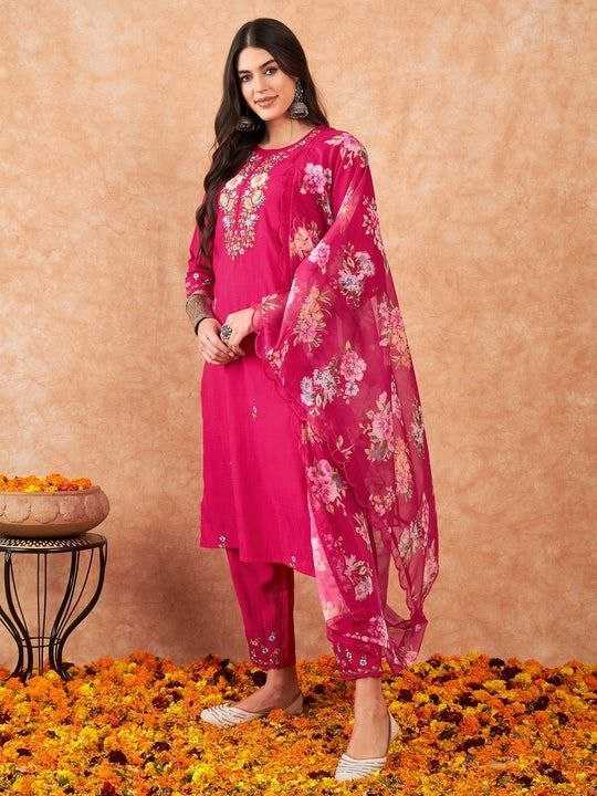 Ynf Viscose Chanderi RIN174 ANCHAL Suits & Dresses Wedding Collections Festive Collections Wholesale Embroidery Suits Chanderi Suit Wedding Outfits Manufacturer