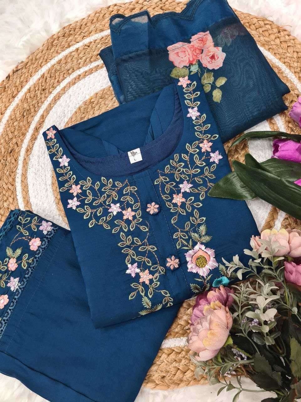 Ynf Viscose Chanderi RIN174 ANCHAL Suits & Dresses Wedding Collections Festive Collections Wholesale Embroidery Suits Chanderi Suit Wedding Outfits Manufacturer